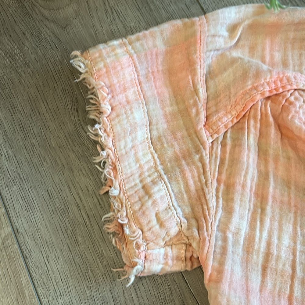 ANTHROPOLOGIE THE BETTE BABYDOLL PEASANT BLOUSE IN CORAL PINK SIZE SMALL EUC - Picture 7 of 10